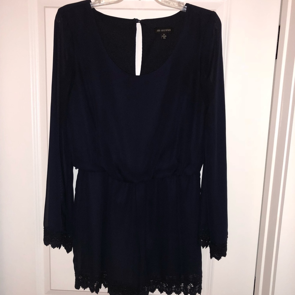 Jodi Kristopher Navy Romper